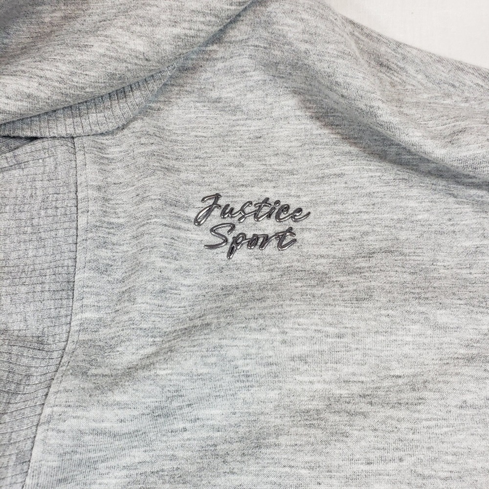 Justice Sport Gray Hoodie Sweatshirt Pullover Activewear Girls XL (16/18) - Picture 5 of 6